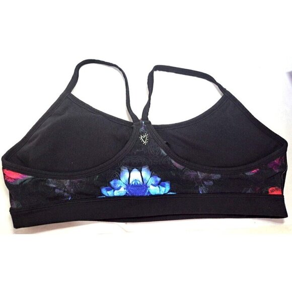 Betsy Johnson Performance Women XL Multicolor Floral Sports Bra Removeable Pads - Picture 3 of 6